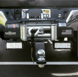 Tuff Mount HDX Rear Hitch Winch Mount With Off-Road LED Light Package